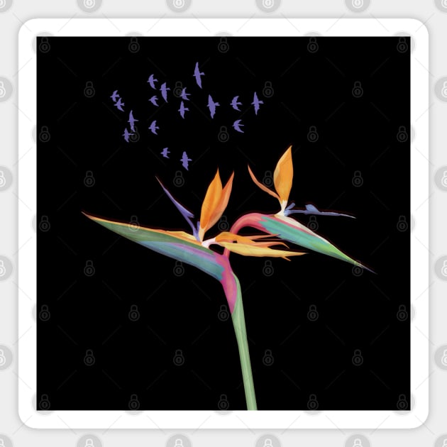 Bird of Paradise flower Magnet by Sybille